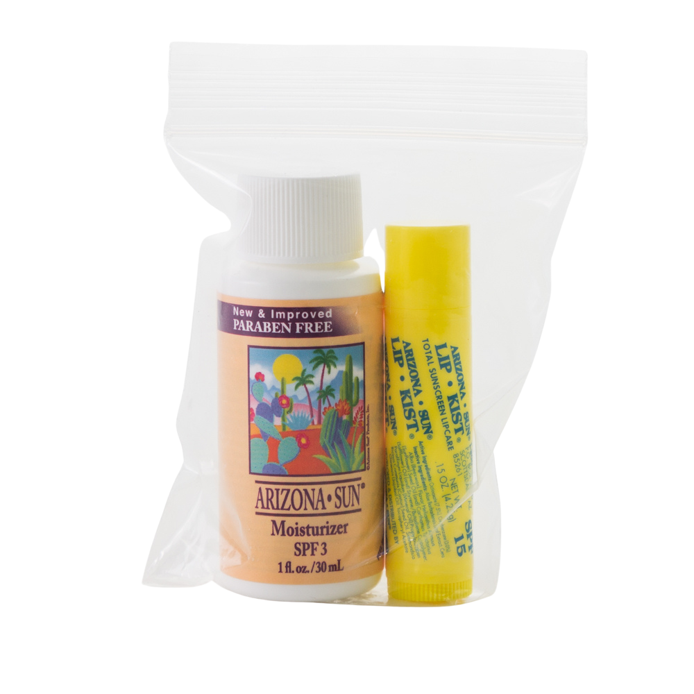 One 1 oz. Arizona Sun Skin Care Product and a Lip Balm Gift Set